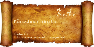 Kürschner Anita névjegykártya